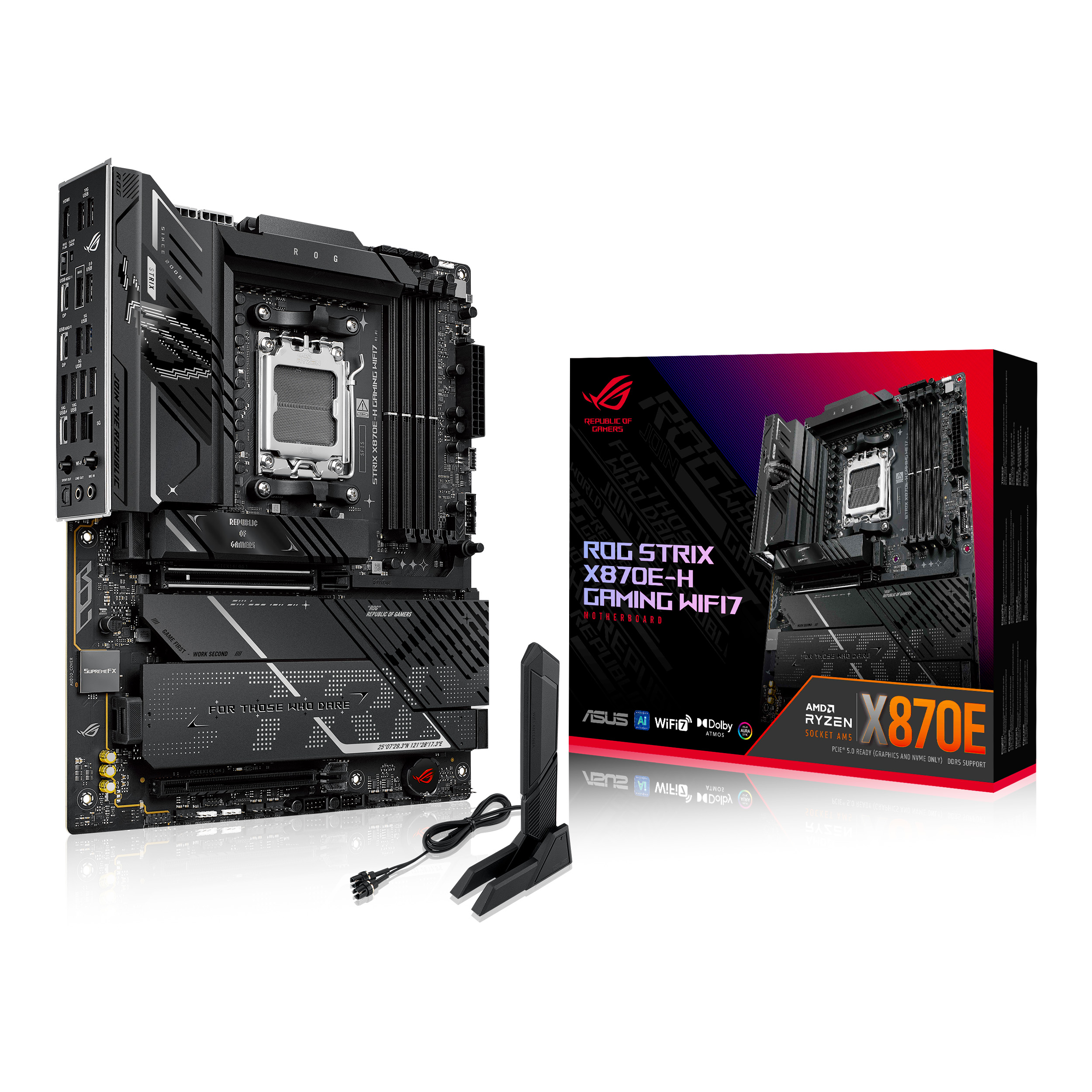 ASUS ROG Strix X870E-H Gaming WIFI7 ATX Motherboard for AMD AM5 CPUs